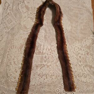 Embellished Fur Collar